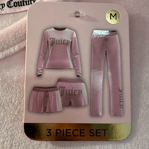 Juicy couture pink pajama set with rhinestones